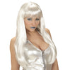 Perruque argentée fille de l'espace
