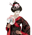 Perruque geisha avec fleurs femme