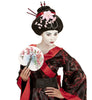 Perruque geisha avec fleurs femme