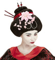Perruque geisha avec fleurs femme