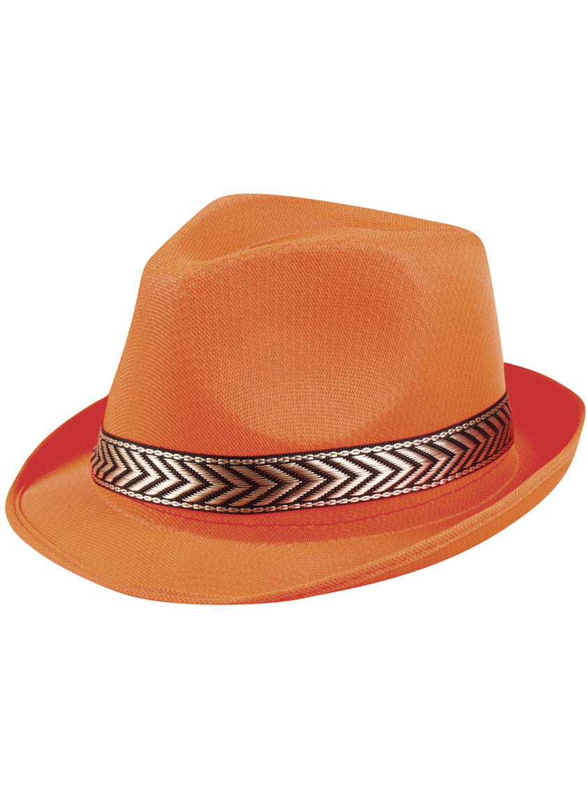 Chapeau orange fluo adulte