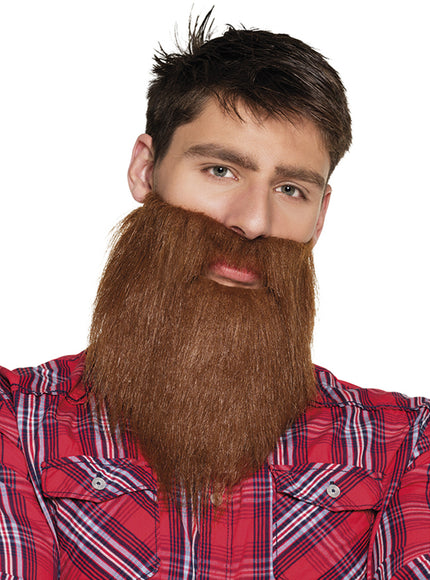 Barbe châtain hipster homme