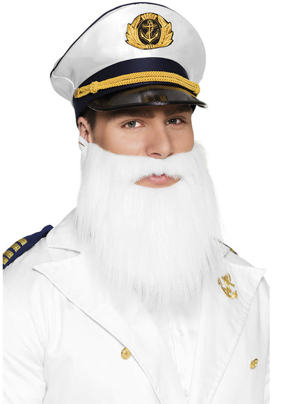 Barbe grisonnante marin homme