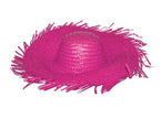 chapeau de paille tahiti hawaï pink fuschia adulte