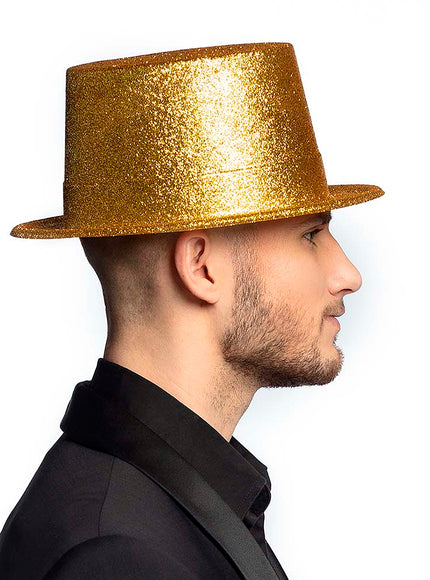 Chapeau doré brillant