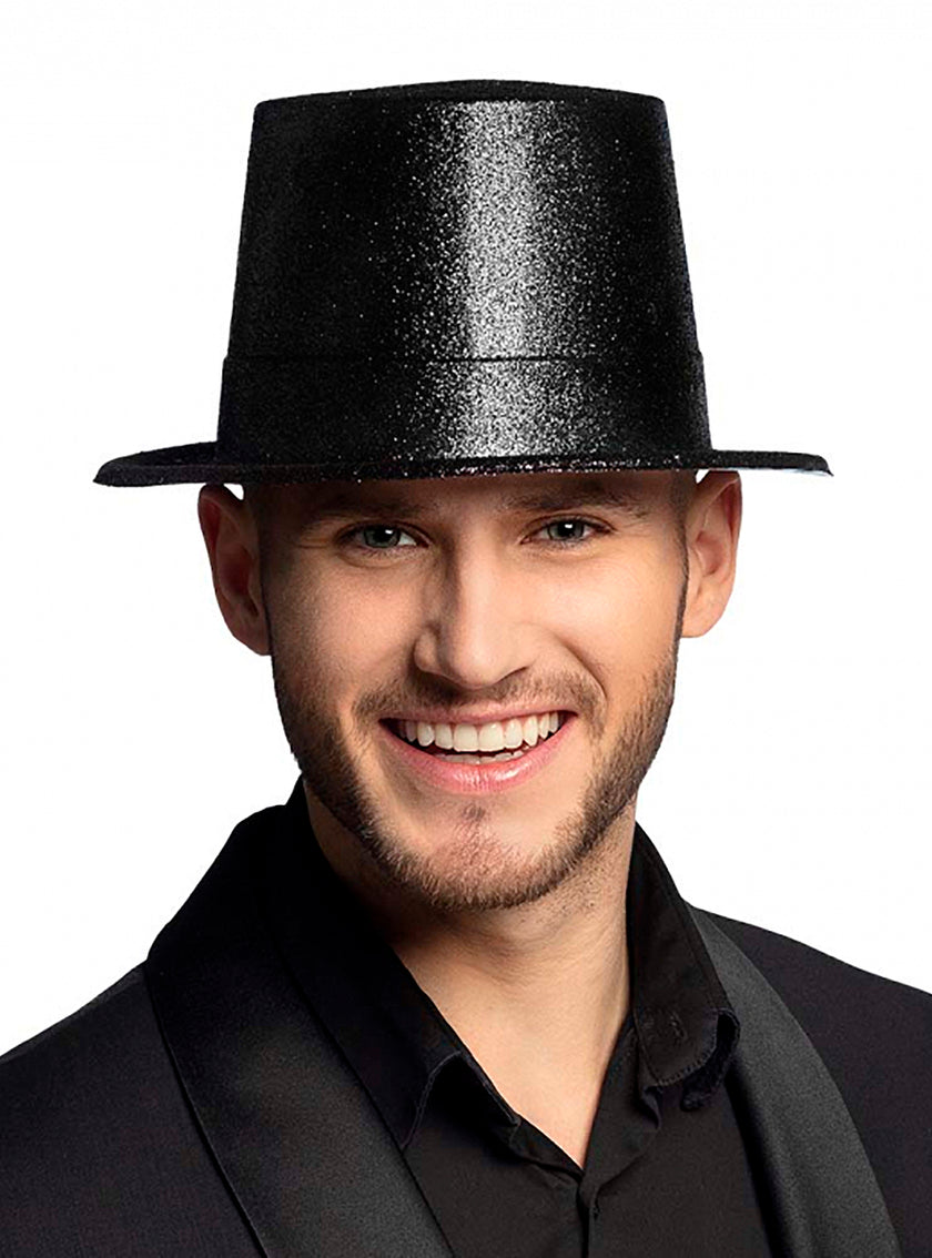 Chapeau noir brillant