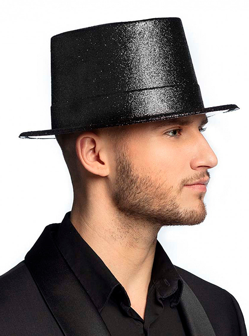 Chapeau noir brillant