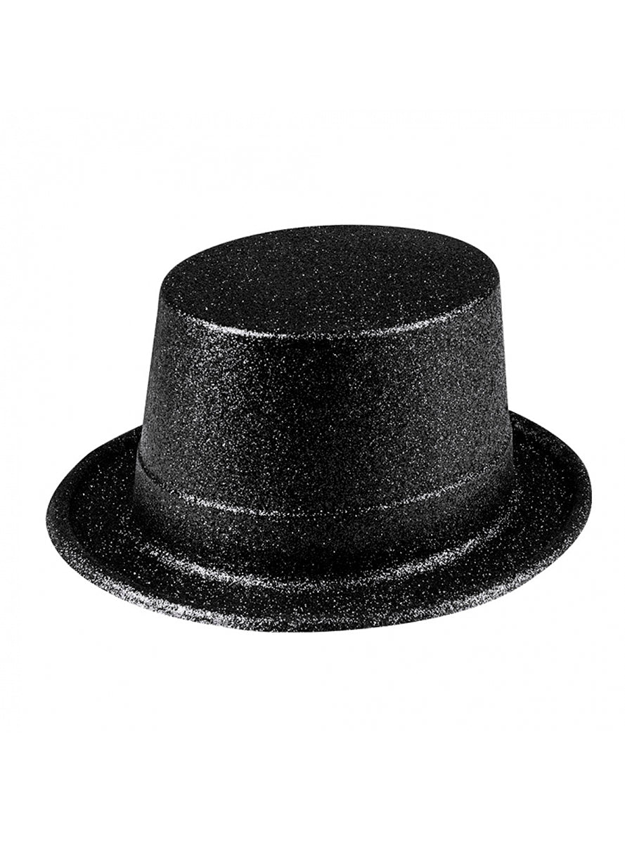Chapeau noir brillant