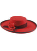 Chapeau espagnol rouge avec fleur femme