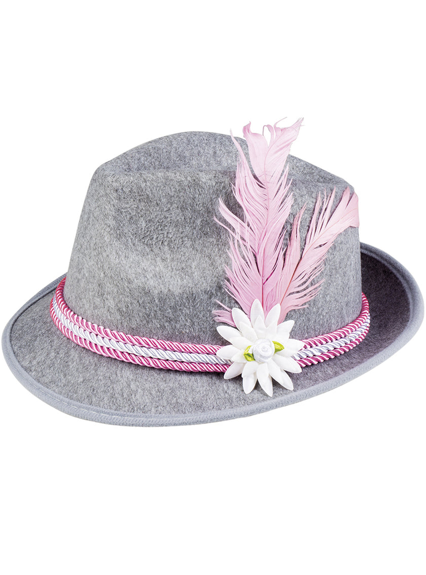 Chapeau tyrolien rose adulte