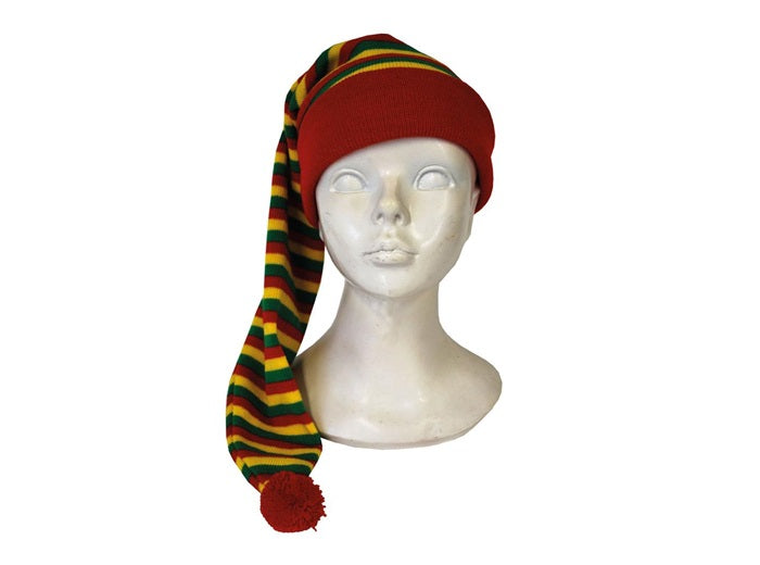 bonnet de nuit long vert rouge jaune 50cm