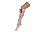 paire de bas avec coeurs & noeud papillon rouge