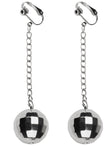 Boucles d’oreilles boule disco femme