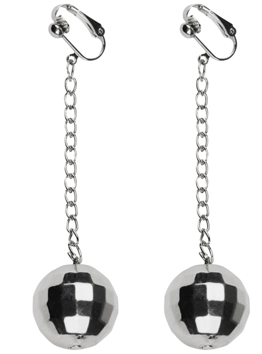 Boucles d’oreilles boule disco femme