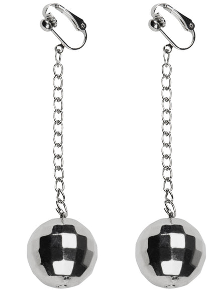 Boucles d’oreilles boule disco femme
