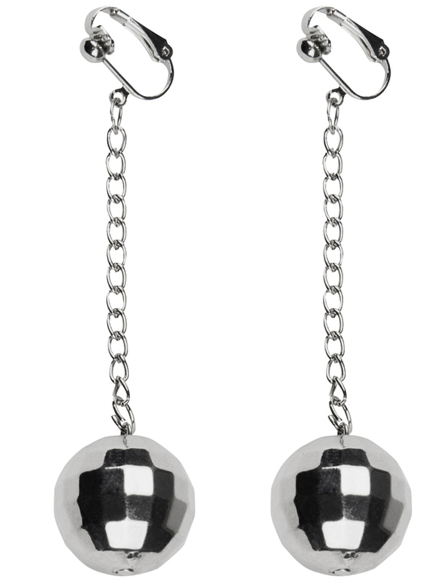 Boucles d’oreilles boule disco femme