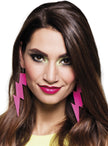 Boucles d’oreilles foudre rose femme