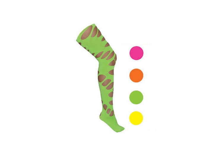 collant pour femme néon fluo à trou vert