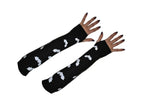 paire de mitaines chauve-souris longs noir