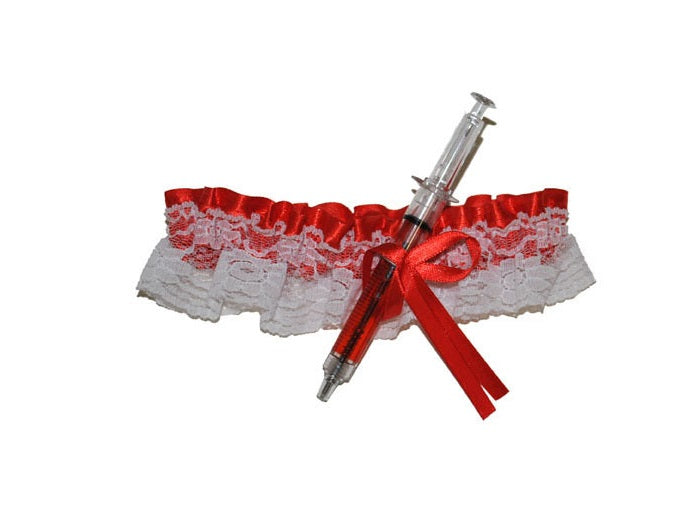 jarretelle infirmière avec seringue stylo