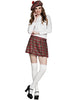 Jupe écossaise rouge femme