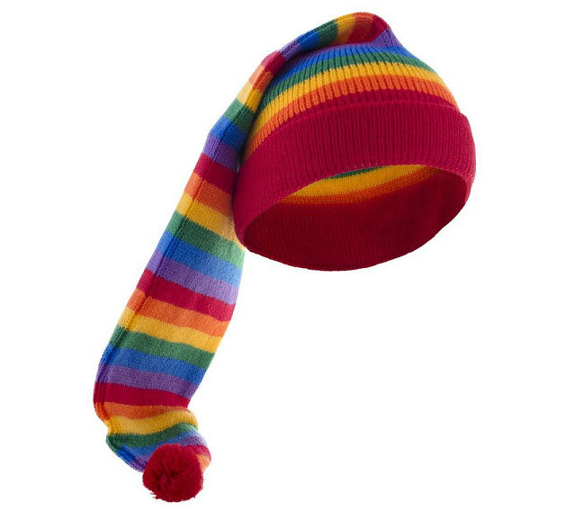 bonnet de nuit long rainbow arc en ciel