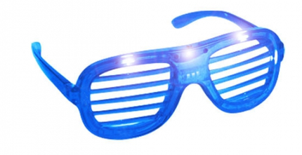 lunettes lumineuses stores 3 leds bleu