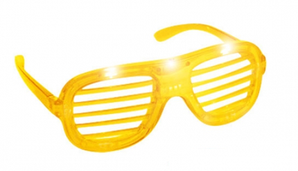 lunettes lumineuses stores 3 leds jaune