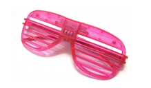 lunettes lumineuses stores 3 leds rose