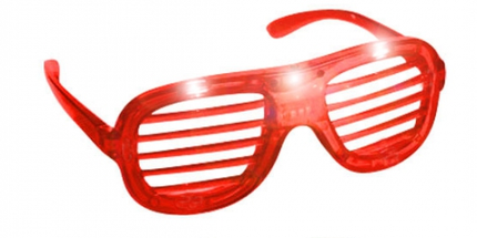 lunettes lumineuses stores 3 leds rouge