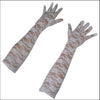 paire de gants en dentelles blanc longs