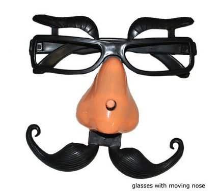 lunettes sourcils nez et moustache qui bouge