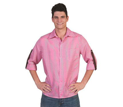 chemise à carreaux rose taille l/xl