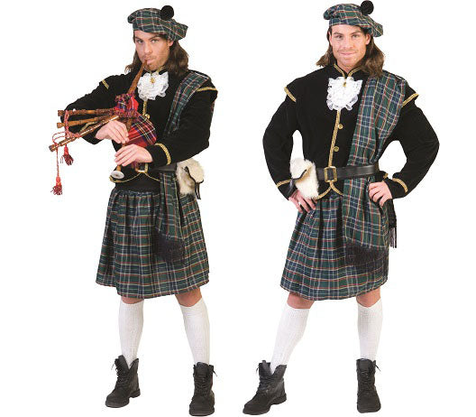 déguisement d''écossais bleu homme taille l/xl