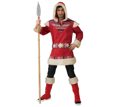 déguisement homme d''esquimau rouge taille l/xl