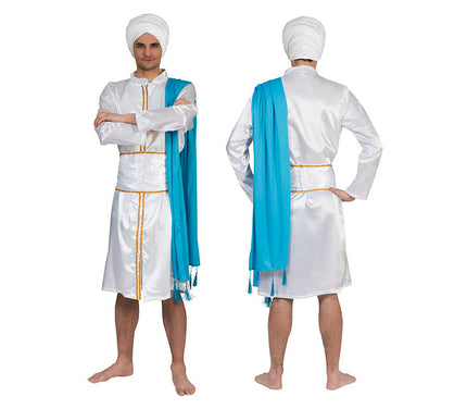 déguisement hindou blanc & bleu taille l/xl