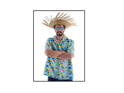chemise tahiti hawaï motifs poissons taille l-xl