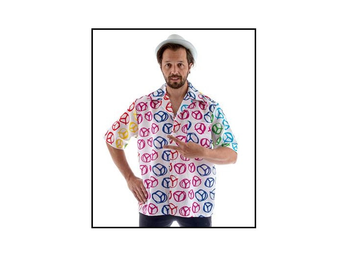 chemise fun gag motifs peace taille l-xl