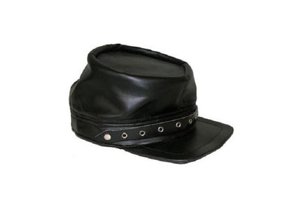 casquette simili cuir noir vintage punk adulte