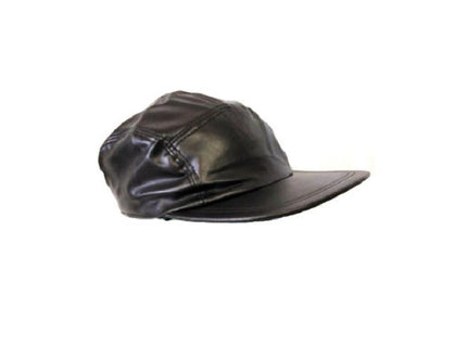 casquette simili cuir noir punk adulte