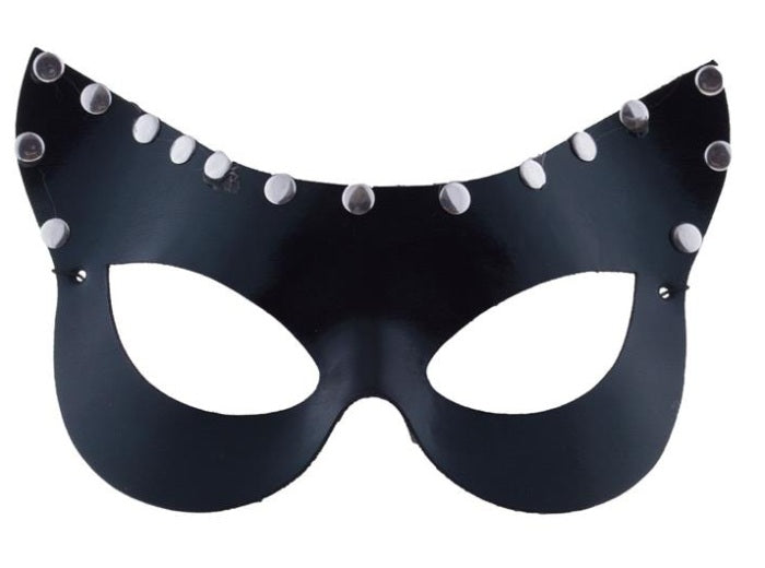 masque loup clouté noir grand