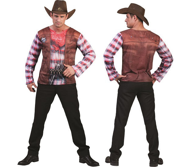 t-shirt effet 3d cowboy adulte taille 52