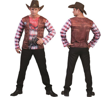 t-shirt effet 3d cowboy adulte taille 64