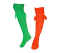 paire de chaussettes longues vert orange 80cm