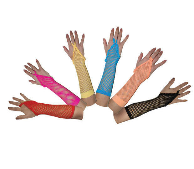 paire de mitaines filet long orange