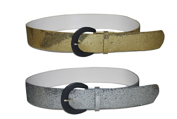 ceinture à paillettes argent