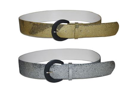 ceinture à paillettes argent