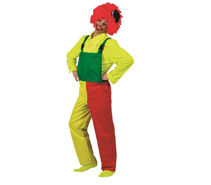 salopette clown tricolore adulte taille s