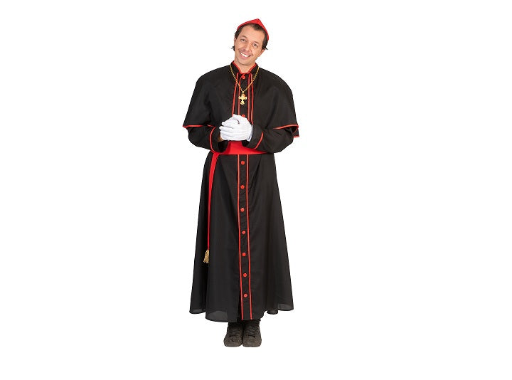 déguisement cardinal noir/rouge taille l/xl