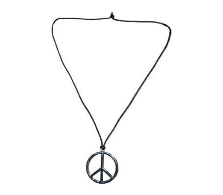 collier peace & love argenté